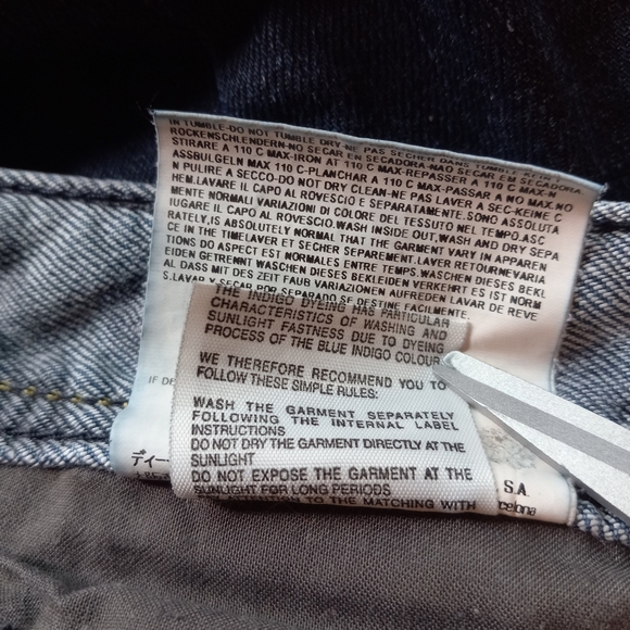 Diesel Floy Women's Slim Fit Jeans Size 29X32 Dark Blue Tapered Mid-Rise Denim - Picture 9 of 16